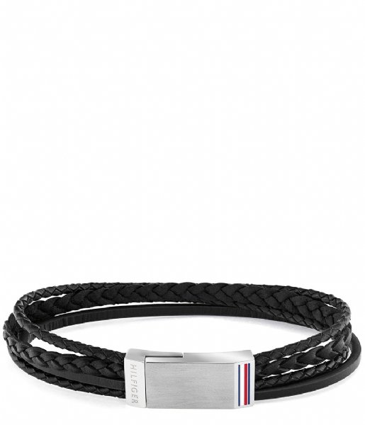 Tommy Hilfiger  Multi Wrap Plaque Bracelet Zwart (TJ2790281L)